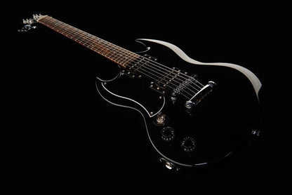 harley benton electric guitars harley benton dc-200lh bk student ser bundle
