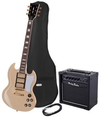 harley benton electric guitars harley benton dc-600 vi vintage serie bundle