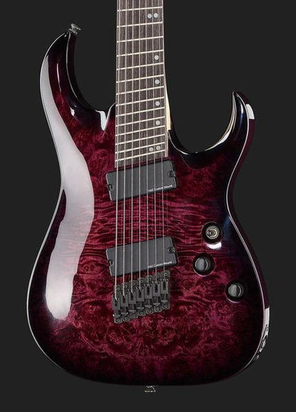 harley benton electric guitars harley benton fanfret-7 tpb 2017 dlx