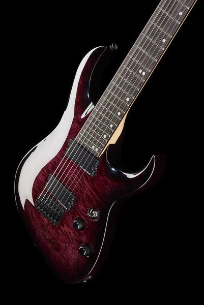 harley benton electric guitars harley benton fanfret-7 tpb 2017 dlx