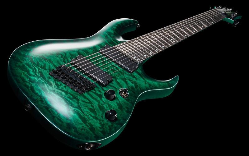 harley benton electric guitars harley benton fanfret-8nt qeb 2017 dlx
