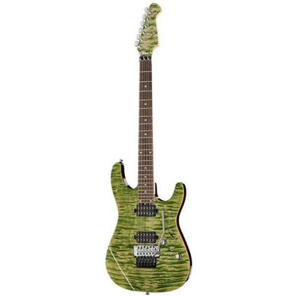 Harley Benton Electric Guitars Harley Benton Fusion 6-String HH FR Electric Guitar - Ebony Fretboard - Emerald Green High Gloss