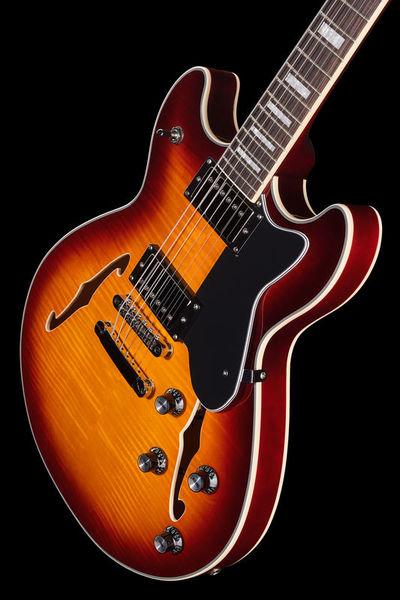 harley benton electric guitars harley benton hb-35plus vintage burst