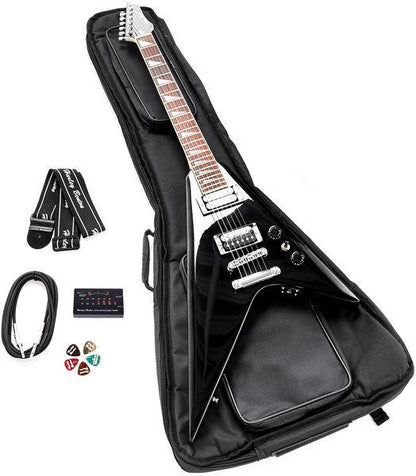 harley benton electric guitars harley benton r-10 bk rock series bundle 1