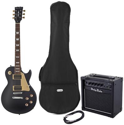 harley benton electric guitars harley benton sc-400 sbk vintage seri bundle