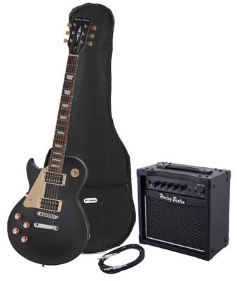 harley benton electric guitars harley benton sc-400lh sbk classic se bundle