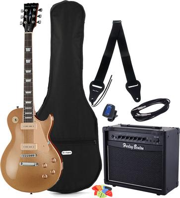 harley benton electric guitars harley benton sc-450 p90gt classic bundle 3