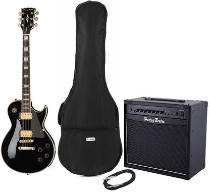 harley benton electric guitars harley benton sc-500 bk vintage serie bundle