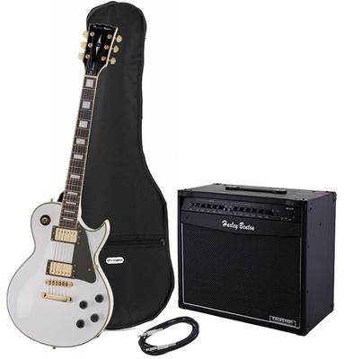 harley benton electric guitars harley benton sc-500 wh vintage serie bundle