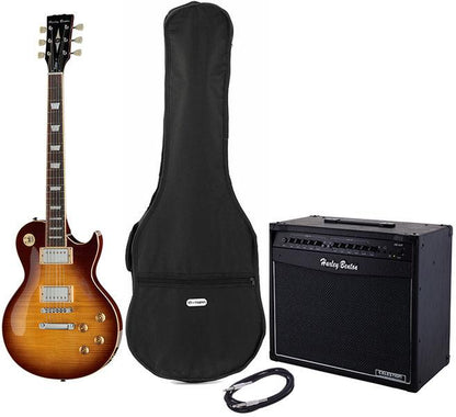 harley benton electric guitars harley benton sc-550 faded tobacco fl bundle