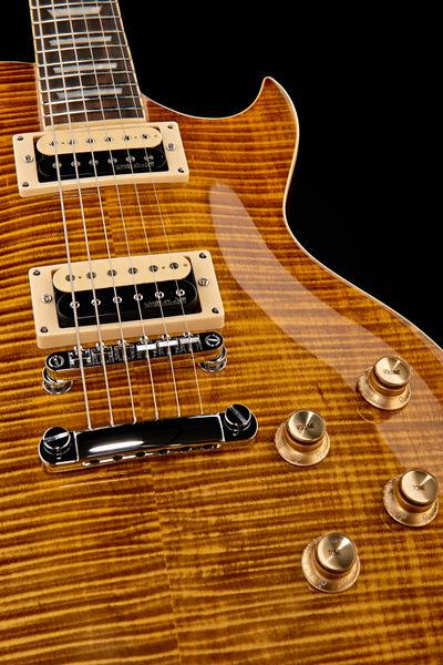 harley benton electric guitars harley benton sc-550 paradise amber flame