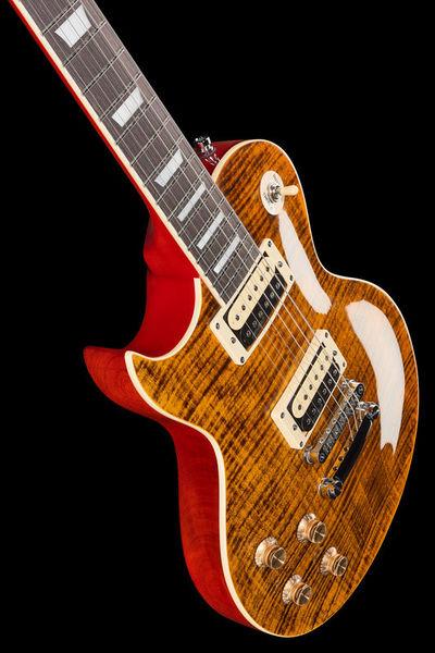 harley benton electric guitars harley benton sc-550lh paradise amber flame