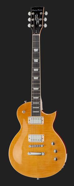 harley benton electric guitars harley benton sc-custom lemon flame bundle