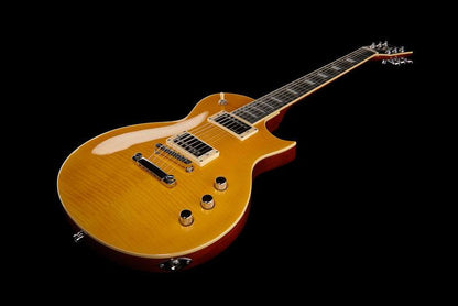 harley benton electric guitars harley benton sc-custom lemon flame bundle