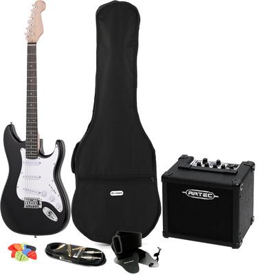harley benton electric guitars harley benton st-20 bk starter bundle 7