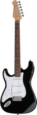 harley benton electric guitars harley benton st-20lh bk standard series