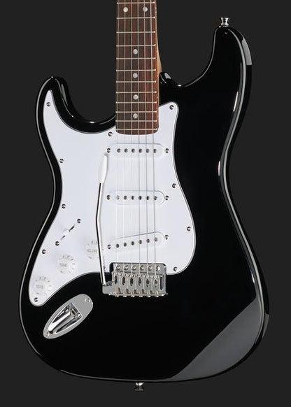 harley benton electric guitars harley benton st-20lh bk standard series