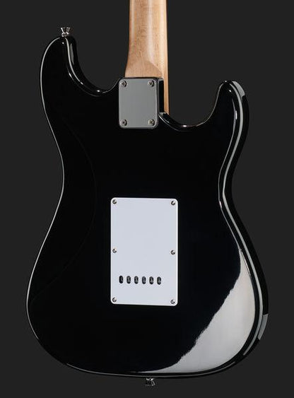 harley benton electric guitars harley benton st-20lh bk standard series