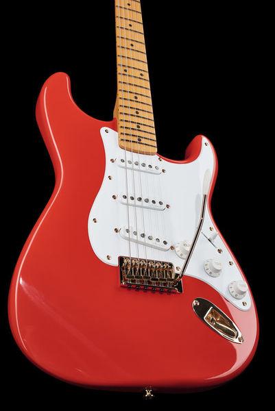 harley benton electric guitars harley benton st-59hm fiesta red tribute