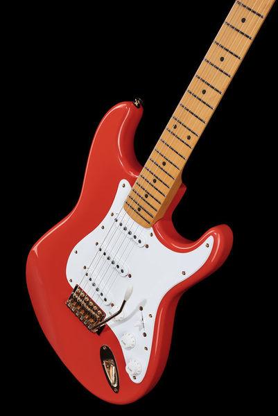 harley benton electric guitars harley benton st-59hm fiesta red tribute
