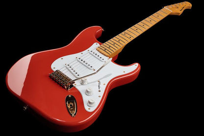 harley benton electric guitars harley benton st-59hm fiesta red tribute