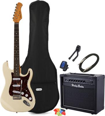 harley benton electric guitars harley benton st-62 vw vintage bundle 1