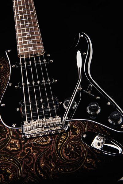 harley benton electric guitars harley benton st-70 black paisley
