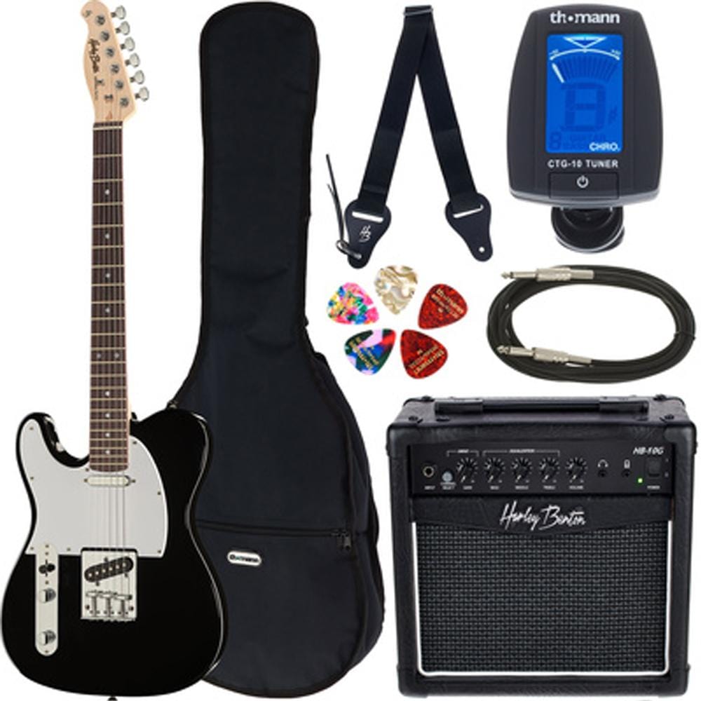 harley benton electric guitars harley benton te-20 bk lefthand std. 1