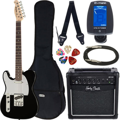 harley benton electric guitars harley benton te-20 bk lefthand std. 1