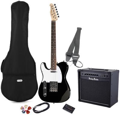 harley benton electric guitars harley benton te-20 bk lh standard set 3