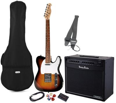 harley benton electric guitars harley benton te-20 sb standard series set 4