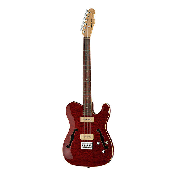 Harley Benton Electric Guitars Harley Benton TE-90QM Electric Guitar - Transparent Red High Gloss