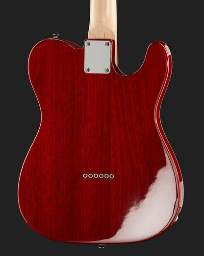 harley benton electric guitars harley benton te-90qm lh trans red