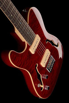 Harley Benton Electric Guitars Harley Benton TE-90QM LH Trans Red