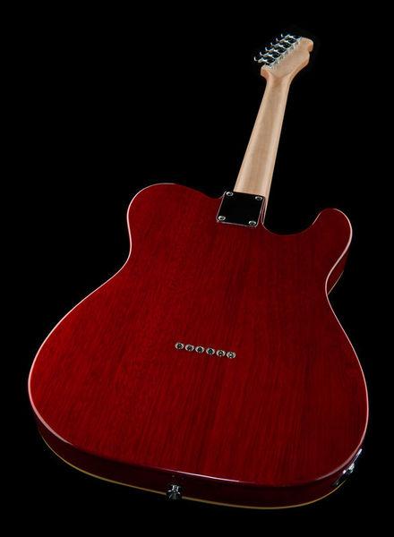 harley benton electric guitars harley benton te-90qm lh trans red