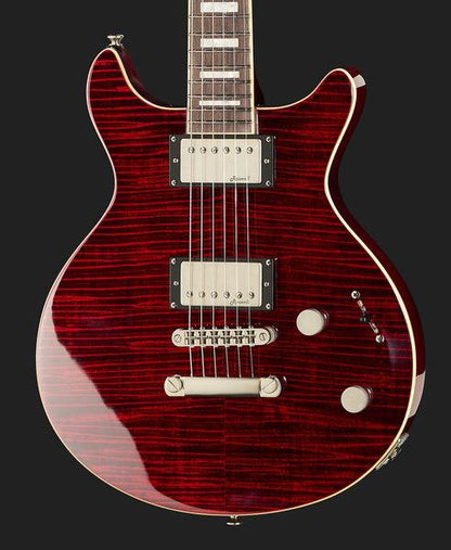 harley benton electric guitars harley benton xt-22 black cherry flame