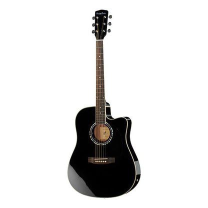 Harley Benton Electro Acoustic Guitars Black High Gloss Harley Benton D-120CE Dreadnought Cutaway Electro Acoustic Guitar
