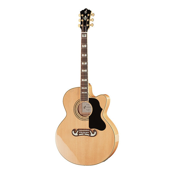 harley benton electro acoustic guitars harley benton hb custom line king-ce cutaway electro acoustic guitar - natural high gloss