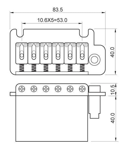 Harley Benton Tremolos And Bridges Harley Benton Parts Standard ST-StyleTremolo