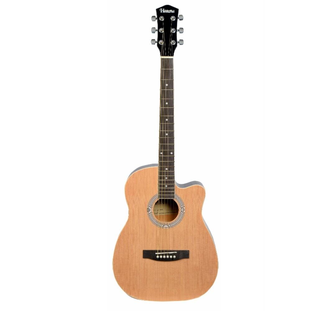 havana acoustic guitars natural havana aag-38 inch cutaway acoustic guitar    #color_natural
