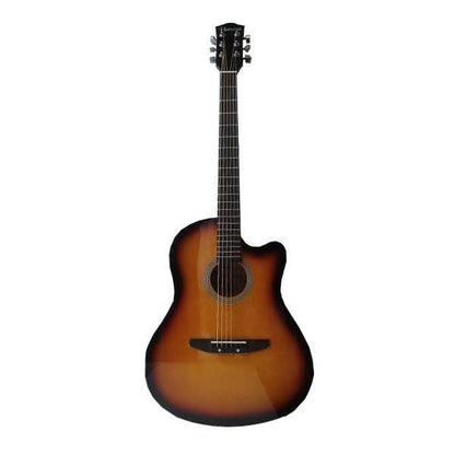 Havana Acoustic Guitars Sunburst Havana AAG-39 Inch Cutaway Acoustic Guitar