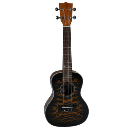 Havana Concert Ukuleles Sunburst Havana QUK24 Tiger Flame Concert Ukulele 