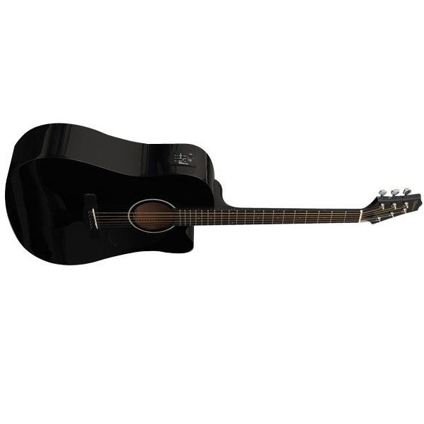 havana electro acoustic guitars black havana h- 1 cutaway electro-acoustic guitar    #color_black