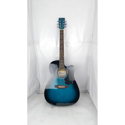 havana electro acoustic guitars havana 41-inch cutaway electro acoustic guitar with 5 band eq & gt-3 tuner - open box b stock