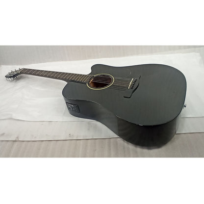 Havana Electro Acoustic Guitars Havana H- 1 Cutaway Electro-Acoustic Guitar - Black - Open Box B Stock