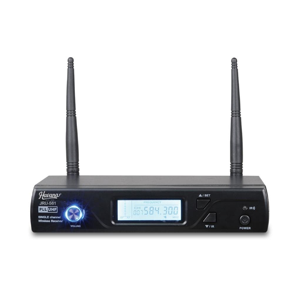 havana wireless systems havana jru-561 uhf single channel wireless receiver & ht-51c handheld wireless microphone system