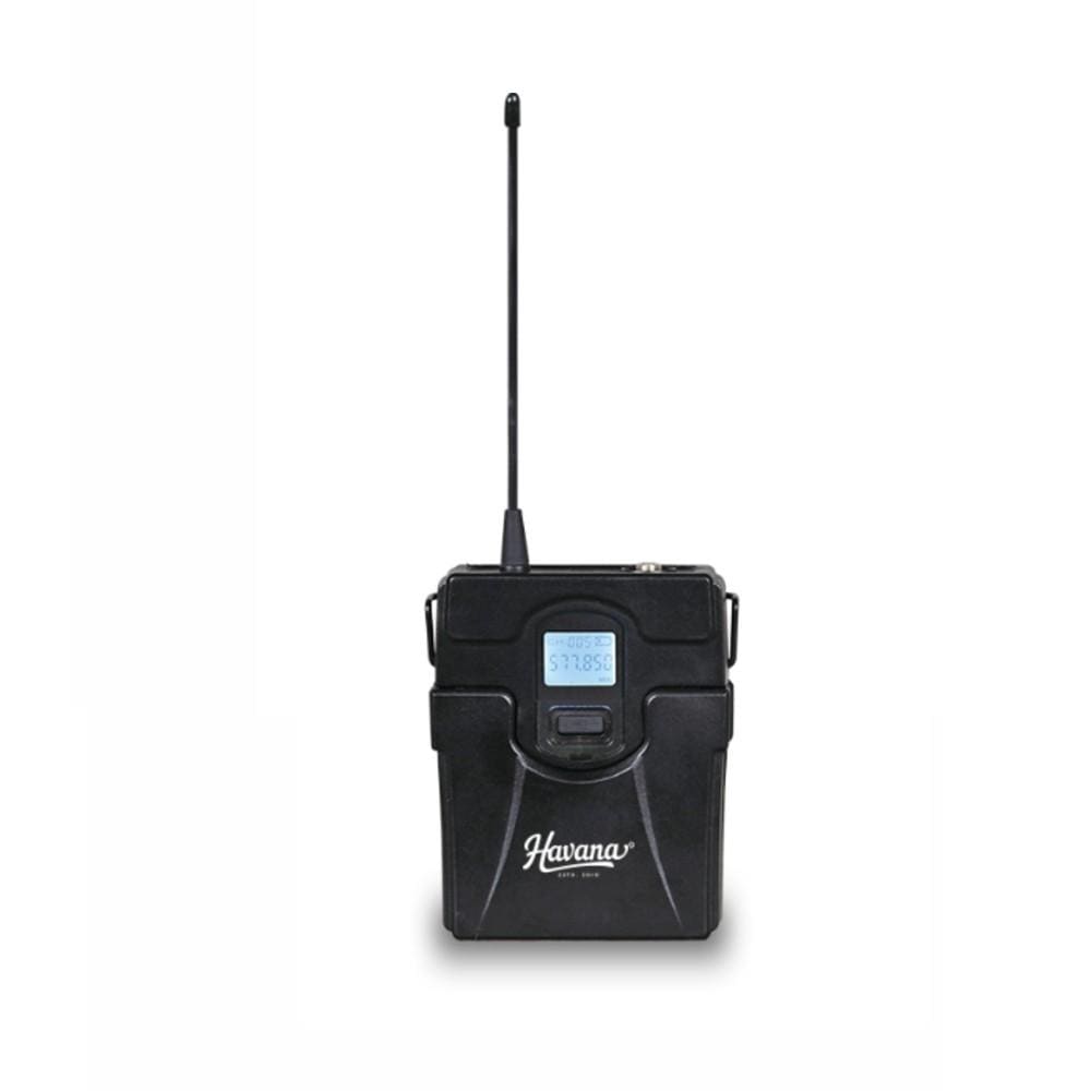 havana wireless systems havana jru-561 uhf single channel wireless receiver & pt-51c body pack transmitter with lt-11a lapel wireless microphone system