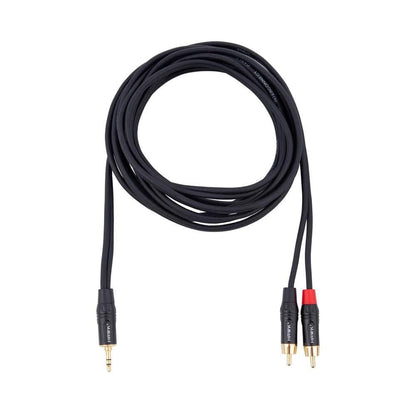 hawk cables and connectors 3 meters hawk proaudio tmrlu03 utility series 3.5mm trs male to dual rac male y cable   
