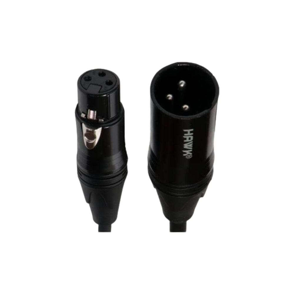 hawk microphone cables 10 meter hawk sxfg-033 gold series xlr male to xlr female microphone cable with cable tie   