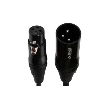 hawk microphone cables 10 meter hawk sxfg-033 gold series xlr male to xlr female microphone cable with cable tie   